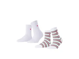 ESPRIT Damen Socken Block Stripe 2 Pack