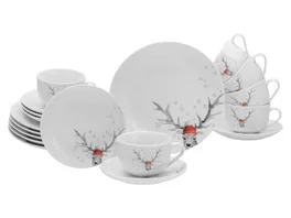 CreaTable Kaffeeset Hirsch 18 tlg