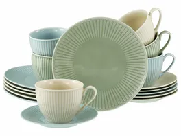 CreaTable Kaffeeset Valencia Pastell 18 tlg