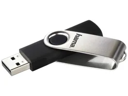 Hama USB Stick Rotate USB 2 0 8GB 10MB s Schwarz Silber