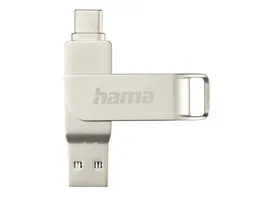 Hama USB Stick C Rotate Pro USB C 3 1 3 0 32GB 70 MB s Silber