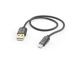 Hama Ladekabel USB A Lightning 1 5 m Schwarz