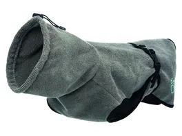 Trixie Bademantel fuer Hunde Frottee S grau 40 cm