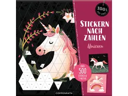 Die Spiegelburg Stickern nach Zahlen Unicorn 100 selbst gemacht