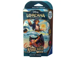 Disney Lorcana Trading Card Game Azurblaues Meer Bernstein und Rubin Deck Deutsch