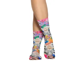 wigglesteps Damen Socken Mask Cat