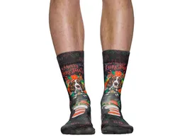 wigglesteps Herren Socken X Mas Deer Dog