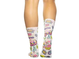 wigglesteps Damen Socken Skating Cat