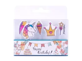 pajoma Geburtstagskerzen Unicorn 5er Pack