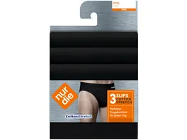 NUR DIE Herren Slip Cotton Stretch 3er Pack