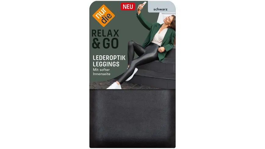 NUR DIE Treggings Pure Black - Relax & Go - schwarz - Größe