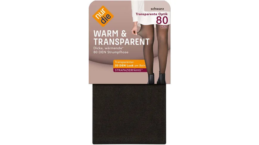 NUR DIE Damen Feinstrumpfhose Warm & Transparent 80 DEN online