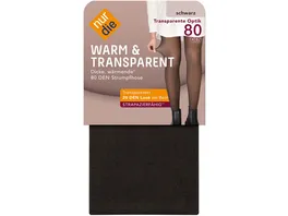 NUR DIE Damen Feinstrumpfhose Warm Transparent 80 DEN