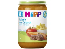 HiPP Bio Menues Spaetzle mit Gulasch