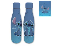 Disney Stitch Trinkflasche aus Edelstahl auslaufsicheres Deckeldesign 500ml blau
