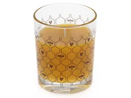 Steinhart Bienenwachs Kerze im Glas Wabenmuster 7 9cm