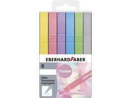 EBERHARD FABER Textmarker Slim pastell 6er Etui