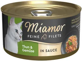 Miamor Katzennassfutter Feine Filets in Sauce Thun Gemuese