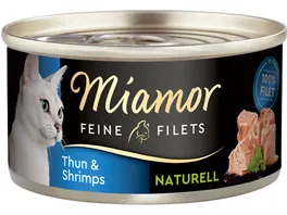 Miamor Katzennassfutter Feine Filets naturell Thun Shrimps