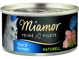 Miamor Katzennassfutter Feine Filets naturell Thun Shrimps