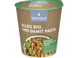 followfood Bio Pasta Bolognese Art vegan
