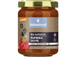 followfood demeter Bio Aufstrich Paprika Olive