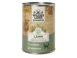 Wildes Land Hundenassfutter Lamm mit Reis Zucchin