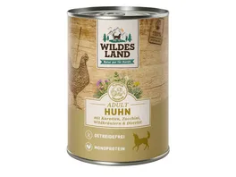 Wildes Land Hundenassfutter Huhn mit Karotte Zucchini