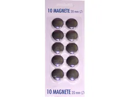 Magnete 20mm silber 10 Stueck