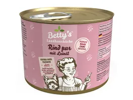 Betty s Landhauskueche Hundenassfutter Rind pur mit Leinoel