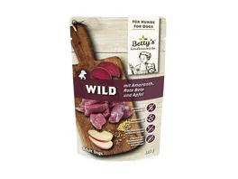 Betty s Landhauskueche Hundenassfutter Frischebeutel Wild mit Rote Beete