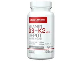Body Attack Vitamin D3 K2 Kapseln
