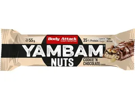 BEST BODY Riegel Yambam Nuts Cookie N Chocolate