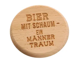 Spruchreif Bierdeckel Bier mit Schaum Ein Maennertraum