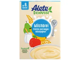 ALETE Milchbrei Apfel Banane Birne und Magermilchjoghurt ab 6 Monat 400g