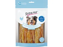 Dokas Hunde Snack Huehnerbrust in Streifen