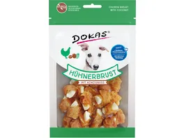 Dokas Hunde Snack Huehnerbrust mit Kokosnuss