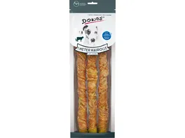 Dokas Hunde Snack 1 m Kaurolle aus Rinderhaut mit Huhn