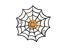 PartyxPeople Spinnennetz mit leuchtender Spinne LED orange
