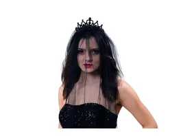 PartyxPeople Gothic Schleier mit Diadem schwarz