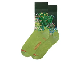 MuseARTa Unisex Socken Gustav Klimt Farm Garden with Sunflowers