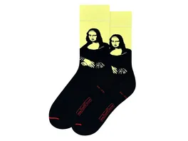 MuseARTa Unisex Socken Leonardo da Vinci Mona Lisa Yellow