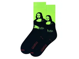 MuseARTa Unisex Socken Leonardo da Vinci Mona Lisa Green