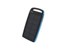 Zusatzakku XLayer Powerbank PLUS Solar Black Blue 20 000 mAh