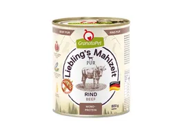 GranataPet Hundenassfutter Liebling s Mahlzeit Rind PUR