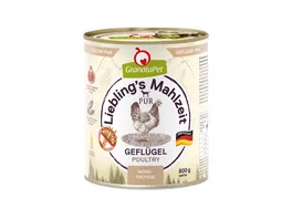 GranataPet Hundenassfutter Liebling s Mahlzeit Gefluegel PUR