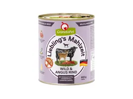 GranataPet Hundenassfutter Liebling s Mahlzeit Wild Angus Rind