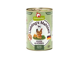 GranataPet Hundenassfutter Liebling s Mahlzeit Huhn Kuerbis