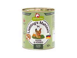 GranataPet Hundenassfutter Liebling s Mahlzeit Huhn Kuerbis