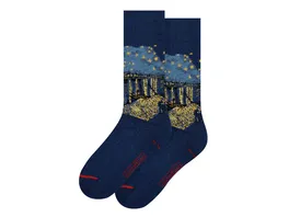 MuseARTa Unisex Socken Starry Night Over the Rhone